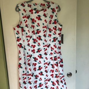 Eva Mendes Cherry Print Dress size 18 NWT